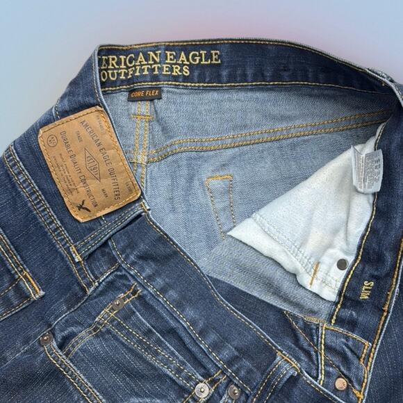 AMERICAN EAGLE Men’s 34 x 32 SLIM Blue Jeans - Picture 4 of 4